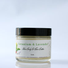 Load image into Gallery viewer, Geranium and Lavender Shea Body and Hair Butter